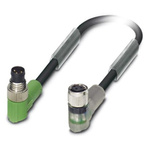 Phoenix Contact Male 3 way M8 to Female 3 way M8 Sensor Actuator Cable, 3m