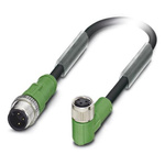 Phoenix Contact Straight Male 3 way M12 to Right Angle Female 3 way M8 Sensor Actuator Cable, 3m