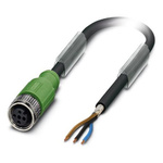Phoenix Contact Female 3 way M12 to 3 way Unterminated Sensor Actuator Cable, 1.5m