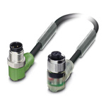 Phoenix Contact Male 4 way M12 to Female 4 way M12 Sensor Actuator Cable, 600mm