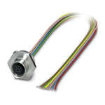 Phoenix Contact Female 8 way M12 to Sensor Actuator Cable, 500mm