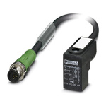 Phoenix Contact Male 3 way M12 to DIN 43650 Form C Sensor Actuator Cable, 600mm