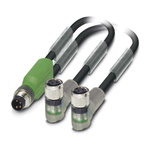 Phoenix Contact Male 3 way M8 to Female 3 way M8 Sensor Actuator Cable, 600mm