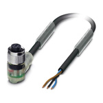Phoenix Contact Female 3 way M12 to Sensor Actuator Cable, 1.5m