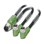 Phoenix Contact Male 3 way M12 to Female 3 way M8 Sensor Actuator Cable, 600mm
