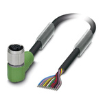 Phoenix Contact Female 12 way M12 to 12 way Unterminated Sensor Actuator Cable, 5m