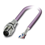 Phoenix Contact 5 way M12 to 5 way Unterminated Bus Cable, 5m