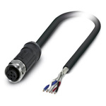 Phoenix Contact Straight Female 5 way M12 to Unterminated Bus Cable, 5m