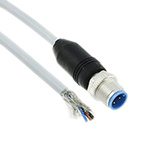 TE Connectivity Straight Male 3 way M12 to Unterminated Sensor Actuator Cable, 1.5m