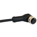 Bulgin Right Angle Female 8 way M12 to Unterminated Sensor Actuator Cable, 1m
