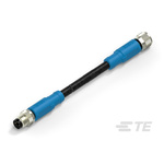 TE Connectivity Straight Female; Male 3 way M8 to Straight 3 way M8 Sensor Actuator Cable, 500mm