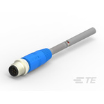 TE Connectivity Straight Male 8 way M12 to Unterminated Sensor Actuator Cable, 5m
