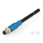 TE Connectivity Straight Male 4 way M8 to Unterminated Sensor Actuator Cable, 3m
