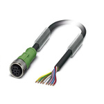 Phoenix Contact Straight Female 8 way M12 to Unterminated Sensor Actuator Cable, 5m