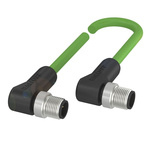 BALLUFF Right Angle Male M12 to Right Angle Male M12 Sensor Actuator Cable, 5m