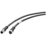 Siemens Straight Male M12 to Straight Female M12 Sensor Actuator Cable, 5m