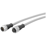 Siemens Straight Male 7/8 in Circular to Female 7/8 in Circular Sensor Actuator Cable, 500mm