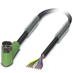 Phoenix Contact Female M8 to Right Angle Male M8 Actuator/Sensor Cable, 1.5m