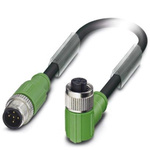 Phoenix Contact Right Angle Male M12 to Female M12 Actuator/Sensor Cable, 600mm