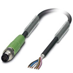 Phoenix Contact Straight Male M8 to Male M8 Sensor Actuator Cable, 10m