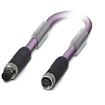 Phoenix Contact Straight Male M8 to Female M8 Bus Cable, 15m