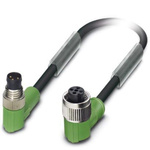 Phoenix Contact Male M8 to Right Angle Female M12 Sensor Actuator Cable, 300mm