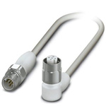 Phoenix Contact Straight Male M12 to Right Angle Female M12 Sensor Actuator Cable, 600mm