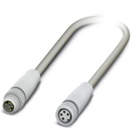 Phoenix Contact Straight Male M8 to Female M8 Sensor Actuator Cable, 600mm
