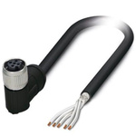 Phoenix Contact Right Angle Female M12 to Unterminated Sensor Actuator Cable, 5m