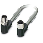 Phoenix Contact Right Angle Male M12 to Female M12 Bus Cable, 2m