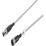 Straight Female 5 way M8 to Straight Female 3 way M8 Cable, 1m