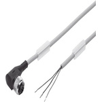 Right Angle Female 5 way M12 to 3 way Pigtail Cable, 5m