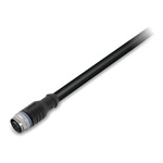 Wago Straight Female 4 way M12 to Unterminated Actuator/Sensor Cable, 10m