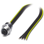Phoenix Contact Male 4 way M12 to Unterminated Sensor Actuator Cable, 500mm