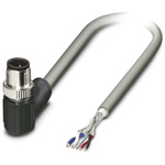 Phoenix Contact Right Angle Male 5 way M12 to Unterminated Bus Cable, 5m