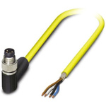 Phoenix Contact Right Angle Male 4 way M8 to Unterminated Sensor Actuator Cable, 10m