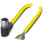 Phoenix Contact Right Angle Female 8 way M12 to Unterminated Sensor Actuator Cable, 2m
