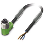 Phoenix Contact Right Angle Female 3 way M12 to Unterminated Sensor Actuator Cable, 10m