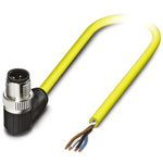 Phoenix Contact Right Angle Male 4 way M12 to Unterminated Sensor Actuator Cable, 2m
