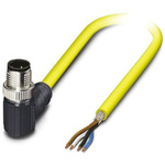 Phoenix Contact Right Angle Male 4 way M12 to Unterminated Sensor Actuator Cable, 10m