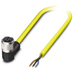 Phoenix Contact Right Angle Female 3 way M12 to Unterminated Sensor Actuator Cable, 2m