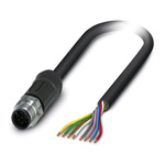 Phoenix Contact Male 8 way M12 to Sensor Actuator Cable, 2m