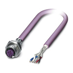 Phoenix Contact Female 5 way M12 to Bus Cable, 2m