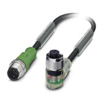 Phoenix Contact Male 3 way M12 to Female 3 way M12 Sensor Actuator Cable, 3m