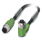 Phoenix Contact Male 8 way M12 to Female 8 way M12 Sensor Actuator Cable, 600mm