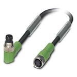 Phoenix Contact Male 3 way M8 to Female 3 way M8 Sensor Actuator Cable, 3m