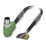 Phoenix Contact Male 17 way M12 to Sensor Actuator Cable, 3m