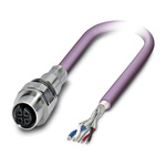 Phoenix Contact 5 way M12 to 5 way Unterminated Bus Cable, 5m