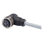 Harting Right Angle Female 4 way 7/8 in Circular to Unterminated Sensor Actuator Cable, 5m