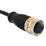 Bulgin Straight Female 8 way M12 to Unterminated Sensor Actuator Cable, 1m